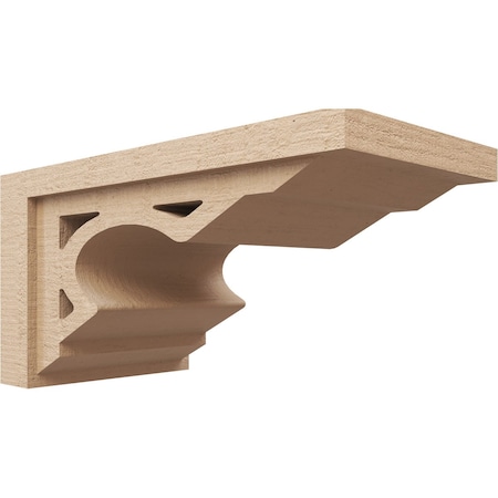 Ekena Millwork 10"W x 20"D x 10"H Wide Sheridan Rough Cedar Woodgrain TimberThane Corbel, Primed Tan CORUR10X20X10SHERCPR